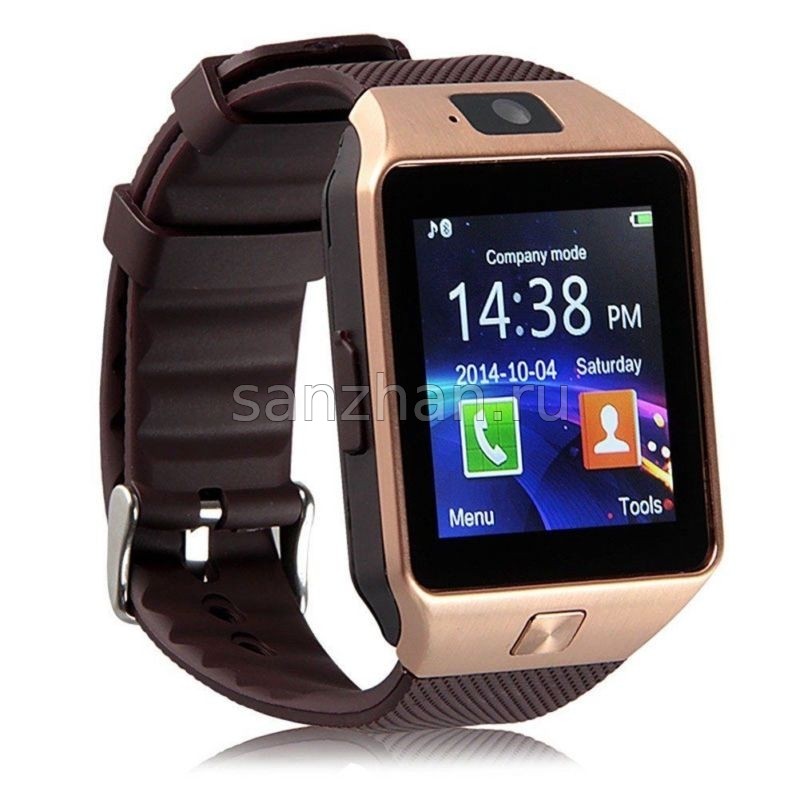 Умные часы-телефон Smart Watch Phone DZ09 с 1 Sim (Коричневые)