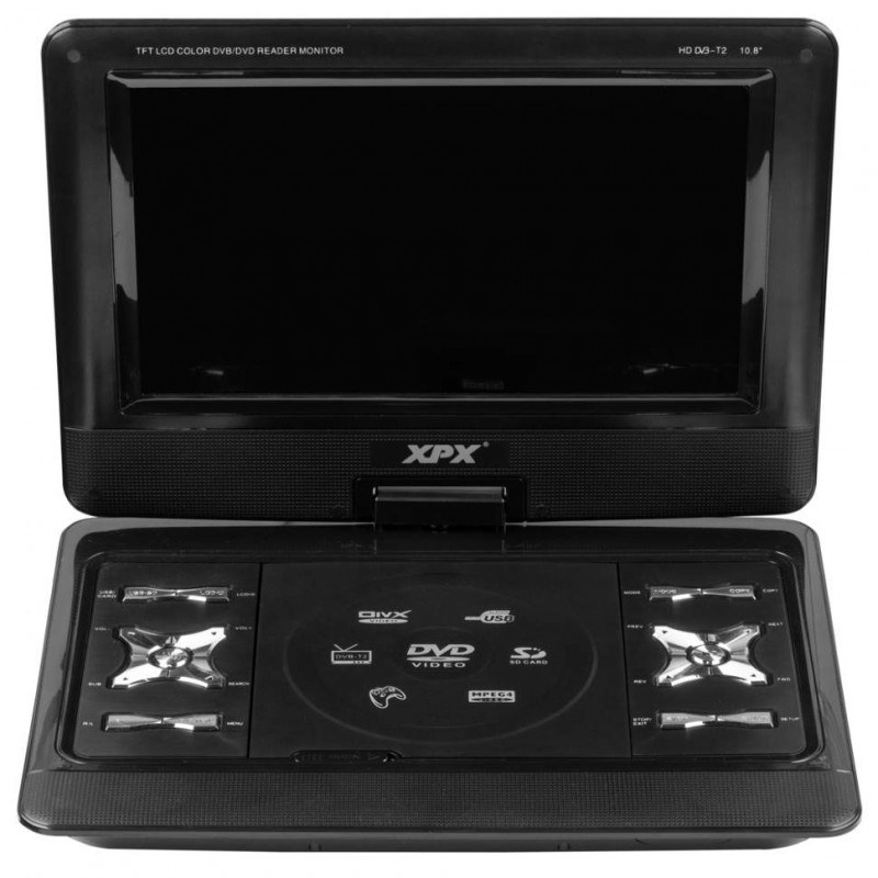 Портативный DVD-плеер 10,8 " XPX EA-1049L с цифровым TV тюнером DVB-T2