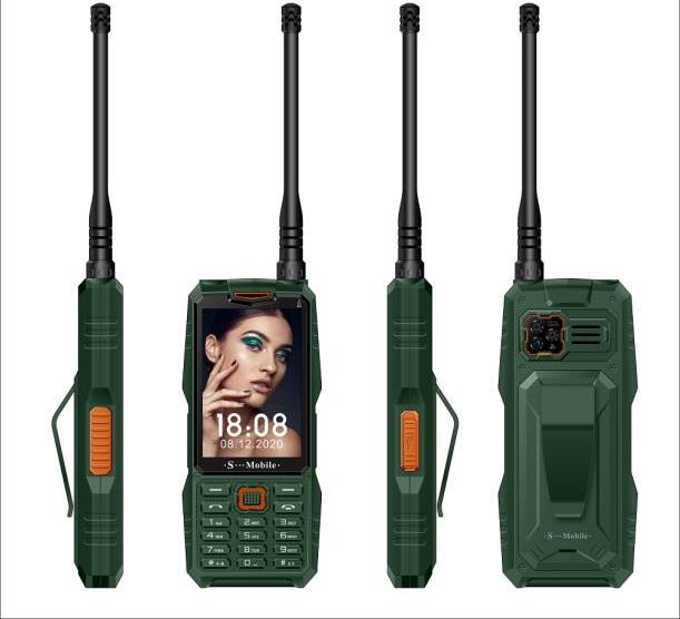 Кнопочный телефон 3 sim с интернетом S999 S Mobile с усиленным сигналом связи Темно-зеленый