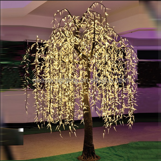 Светодиодное дерево Ива 1.6 м 240 Led уличное IP65 24V (желтое)